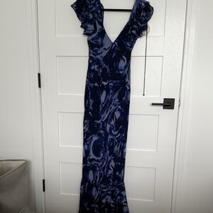 Showpo Navy and Black Maxi Dress